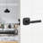 Forma Passage Rosette In Flat Black, Knurled Grip In Flat Black-116790220