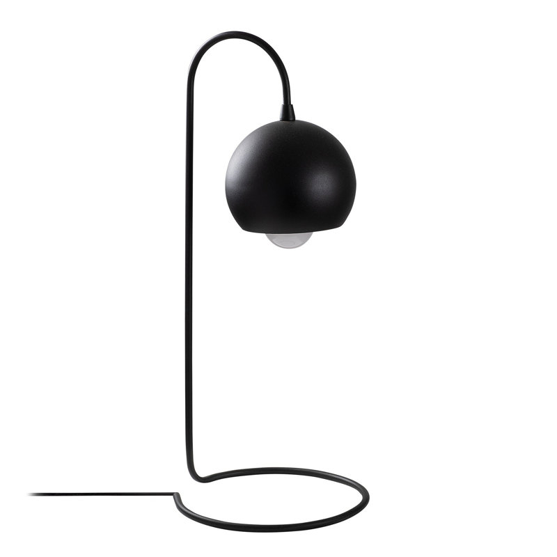 Industrial Table Lamp, Black Metal Body, 5.5 x 9.1 x 22.0 inches | E27 Socket, Max 40W, IP20 | 59.1-inch Cable | Scandinavian Design, Perfect for Home Office & Modern Décor, Elegant & Durable Lighting Solution