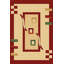Tapis zone beige/orange 3d sud-ouest Mccampbell-32514812