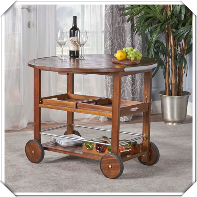 Stylish Mobile Bar Cart Versatile Storage Serving Practical Compact Chic by Latitude Run
