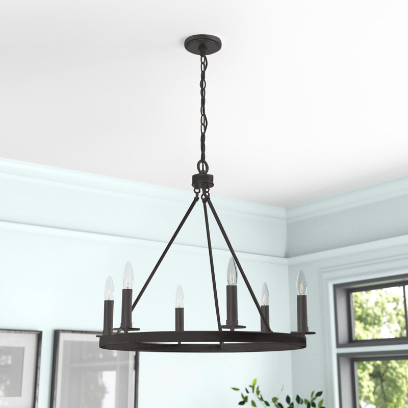 6-Light Chandelier in Oil Rubbed Bronze, Oil Rubbed Bronze