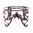 Round Luxury Ranch Style Mesquite Coffee Table - Hand-Forged Wrought Iron Base - Mexports by Susana Molina