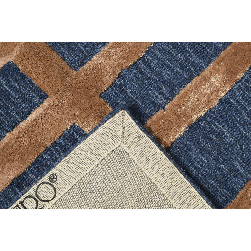 Geometric Hand Woven Area Rug, Rectangle 122 x 183cm