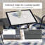 Square Faux Marble Metal Outdoor Dining Table - 94 cm W 94 cm D