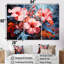 Hibiscus rose et bleu, ensemble moderne d'art sur toile Hibiscus-107742273-107742275