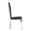 Ensemble de 2 chaises d'appoint en tissu cyren noir et acier inoxydable