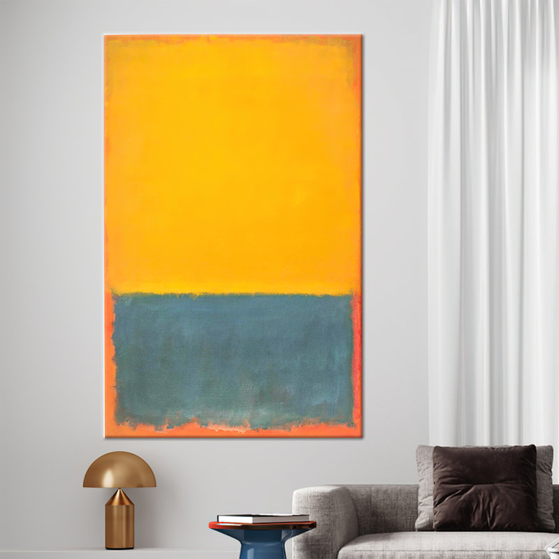 Mark Rothko Inspired Abstract Canvas Art for Contemporary Wall Decor, 30 cm H x 20 cm W, Does Not Apply