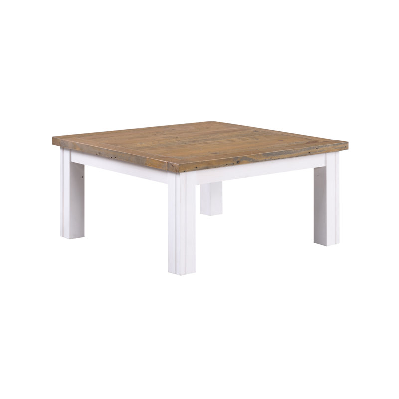 Splash Of White Solid Wood Legs Coffee Table