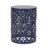 Metal End Table - Modern Design Iron Cut, Navy Blue Hue, Strong Powder-Coated Frame, No Assembly Side Cut Decoration,-1886990775
