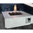 40000 Fire Pit Table In Concrete - Propane/Natural Gas, Gray, Rust & Heat , Modern Garden Outdoor, 30X30x11 Inches, 59 Lb Fireplace With Gas Burner , Outdoor Garden, Lbs