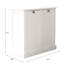 White Laundry Sorter Cabinet, MDF Hamper With 2 Removable Cloth Bags, Two Compartment Hidden Storage, UV Painted Surface For Bathroom Bedroom