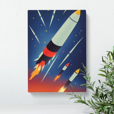 The Unbeatable Spaceship Rocket - Wrapped Canvas