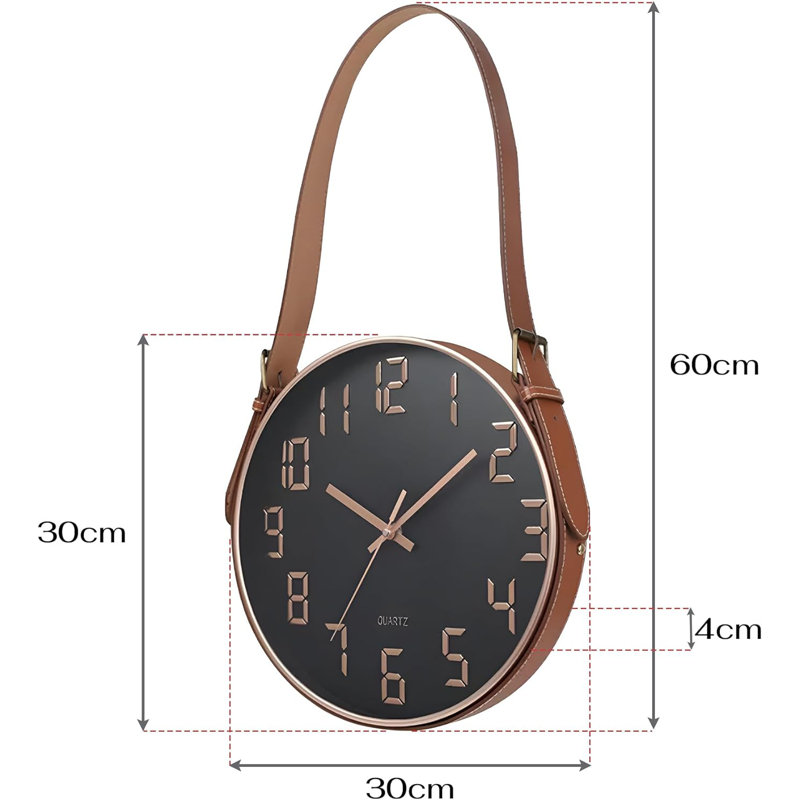 Allabaksh Wall Clock, Black