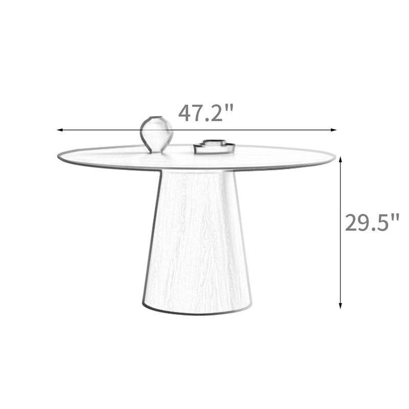 Table de salle à manger Oatsvall, Bois, H 29,50 po x L 47,20 po x l 47,20 po