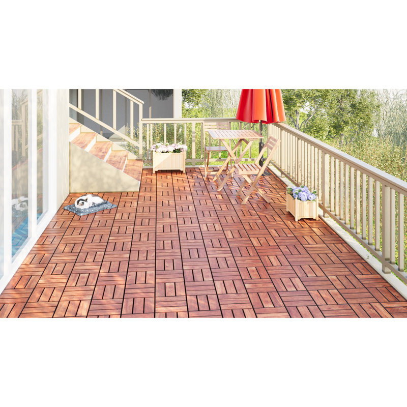 Carreaux de terrasse en bois d'acacia
