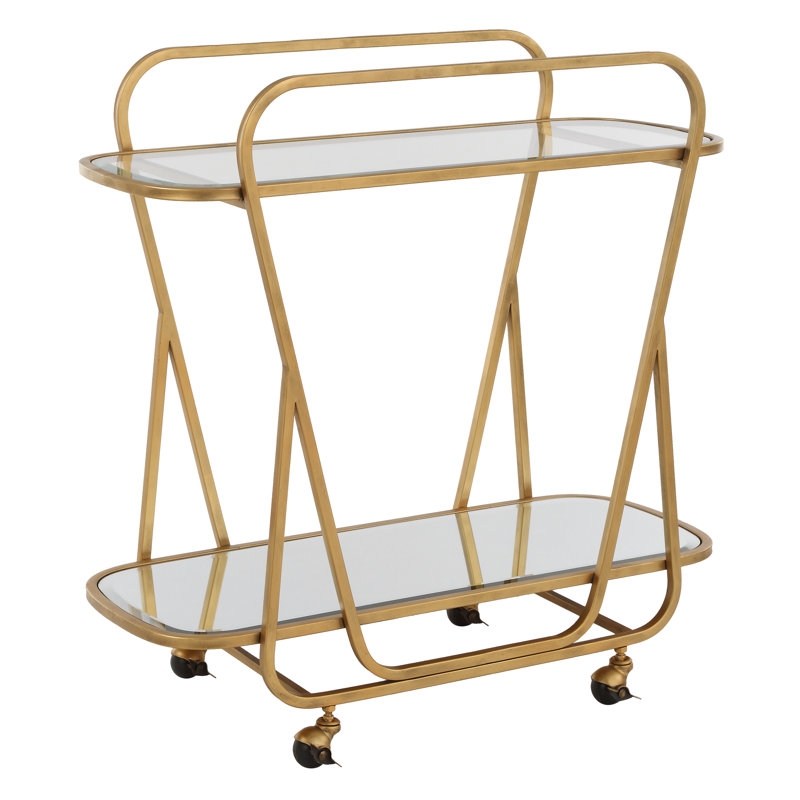 Furqan Brass Serving Cart