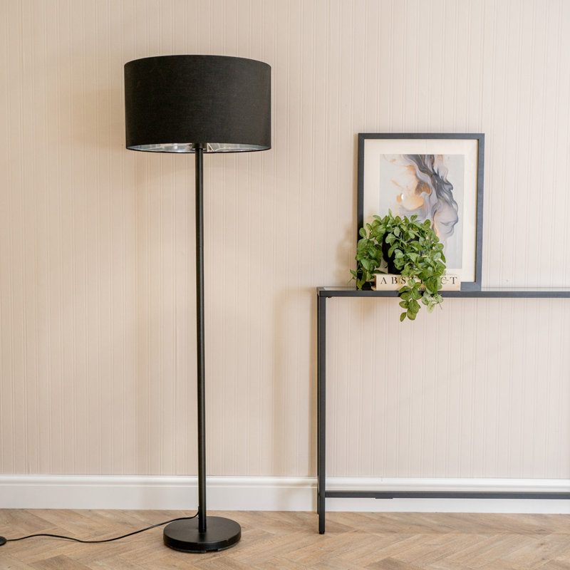 Daryanna 148cm Traditional Floor Lamp, Matte, No, Black