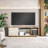 Techni Mobili Contemporary TV Stand With Large Storage, Cable Management, And Warm Natural Wood Finish For Screens Up To 70 Inches, TV Stand