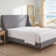 Melaya Wingback Upholstered Platform Bed Frame
