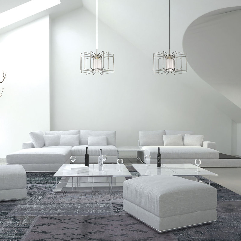 Tyngsborough 1 - Light LED Unique/Statement Pendant, Brushed Nickel