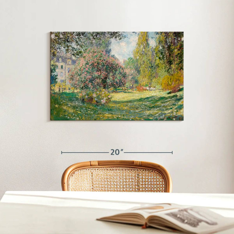 Paysage de Sireci, parc Monceau, 1876, H 16 po x l 24 po