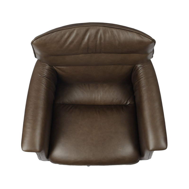 Humphrey Leather Swivel Office Chair, Sonoma Olive