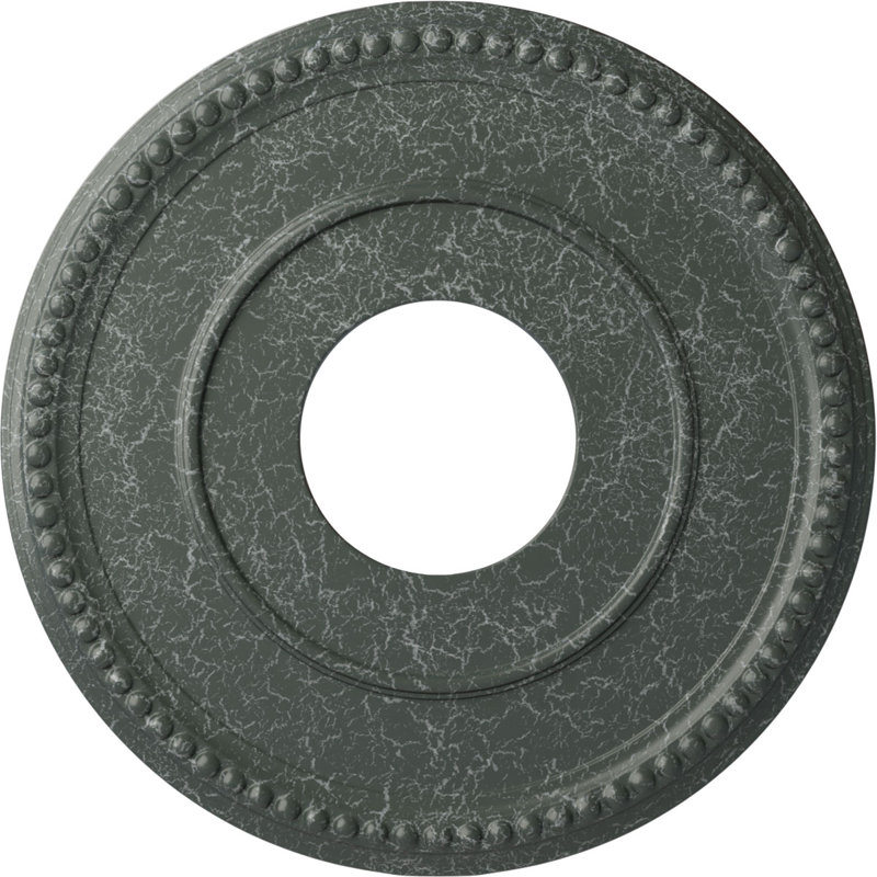 Médaillon de plafond H 12,5 po x l 12,5 po x P 0,75 po Bradford, Craquelure vert athénien