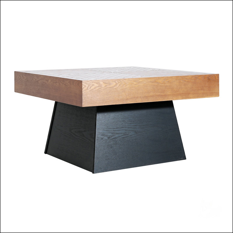 Table basse carrée moderne pour le salon, style maison de campagne de style Mid-Century, conception durable et peu encombrante