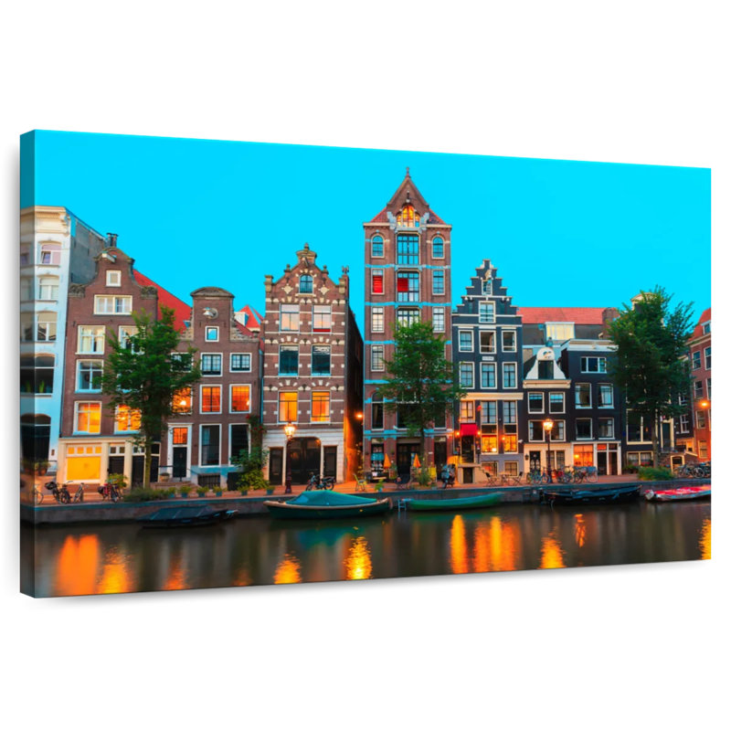 Sireci Dusky Amsterdam Houses, 24" H x 36" W