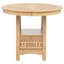 Table de salle à manger à hauteur de comptoir transitionnelle avec rangement à piédestal