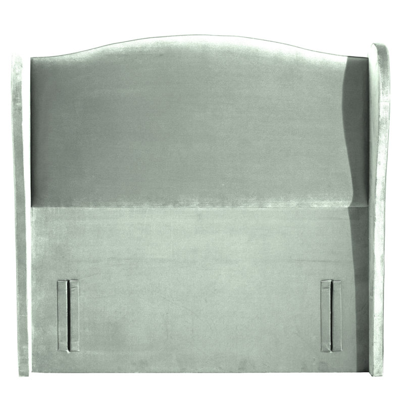 Felicity Upholstered Velvet Panel Headboard, Super King (6'), Duck Egg