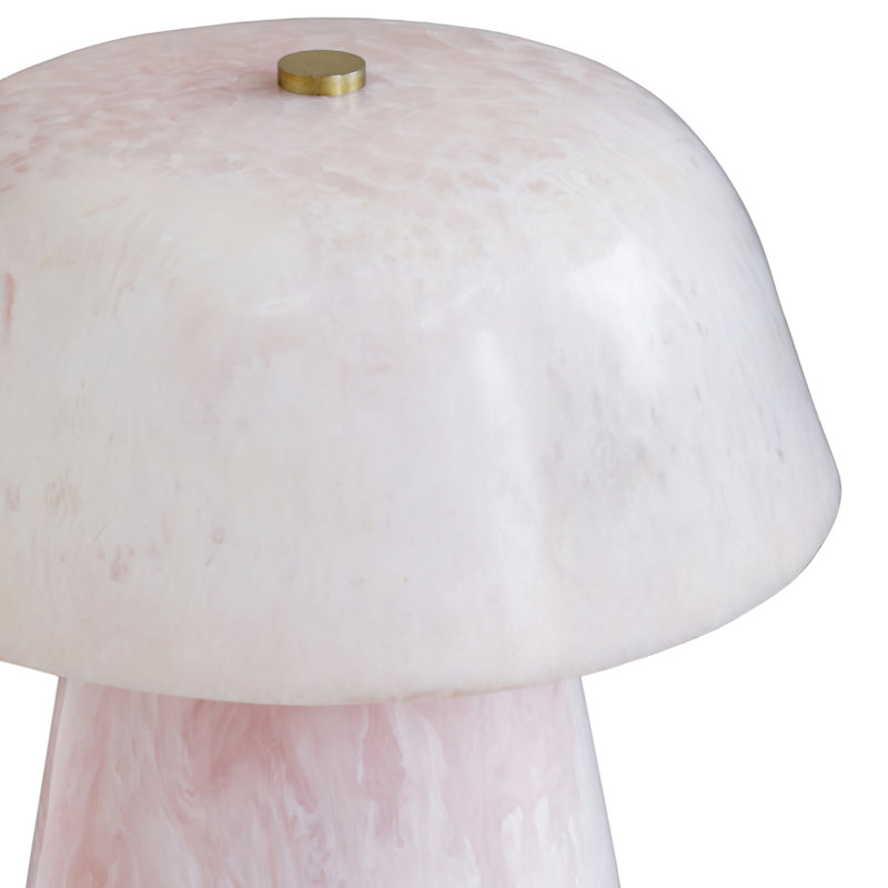 Lampe de table en résine rose Pouty