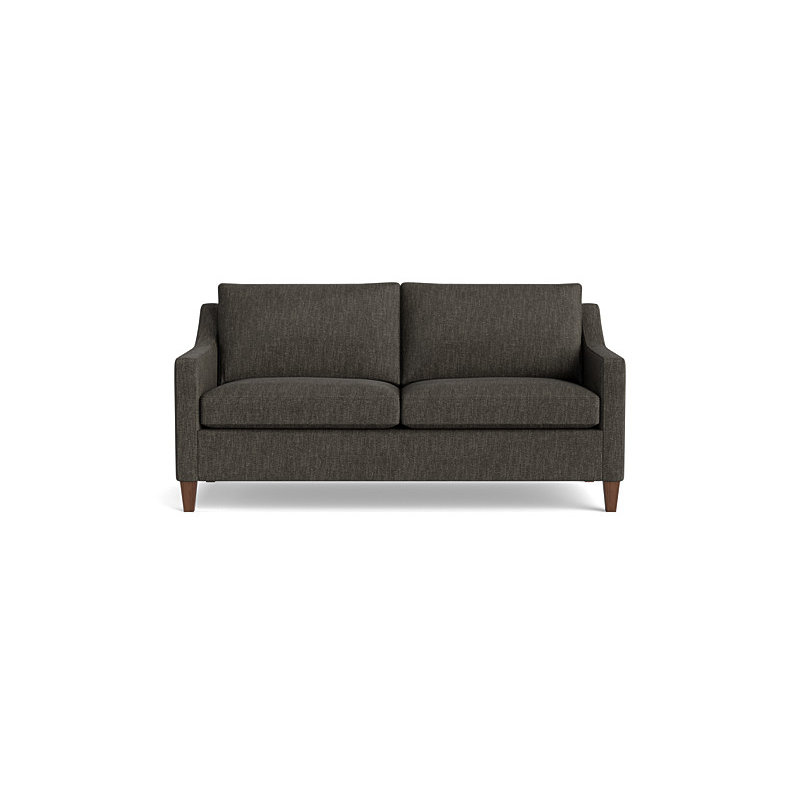 Vera Loveseat (70"), Walnut Finish (Angled), Performance Weave - Onyx