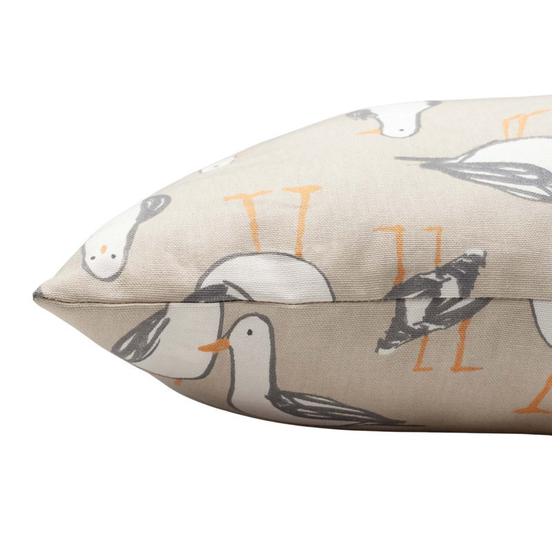 Animal Print Beige Cushion, 43x43cm, Feather filled