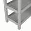 Lit mezzanine double avec tablettes de rangement et bureau sous le lit, gris-1489369492