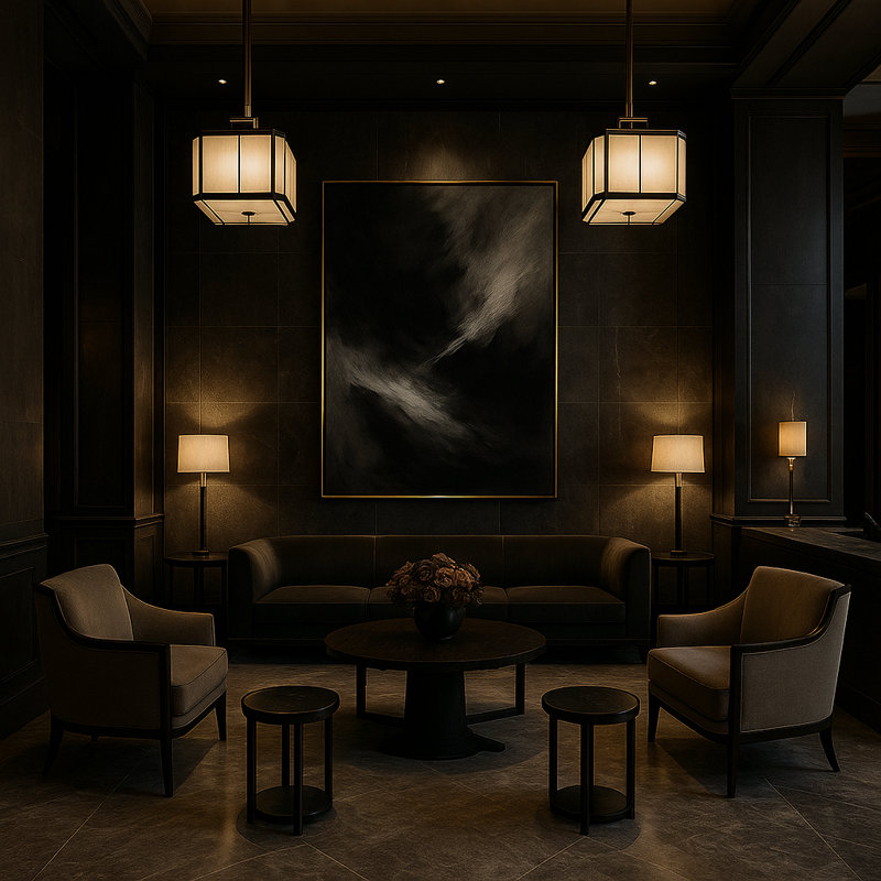 Art mural encadré "Eclipse of Quiet" par Kasian Art Studio - cadre blanc, Blanc