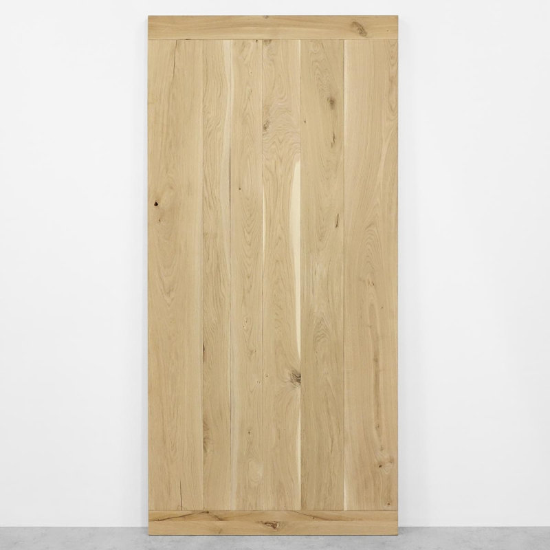 Makena Solid Oak Barn Door Unfinished, 210cm H x 80cm W x 4cm D
