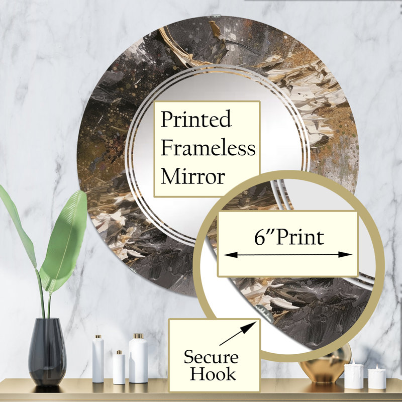 Miroir mural Nyi, 32 po x 32 po