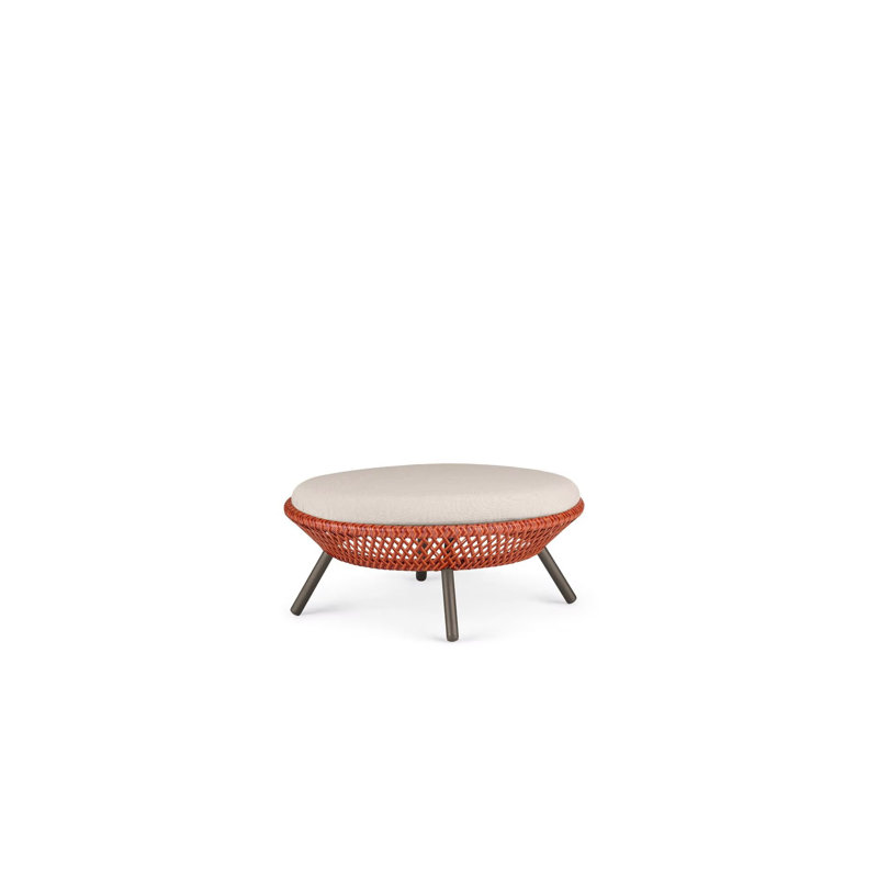 Ahnda Outdoor Ottoman, Natura Ash, Elemental