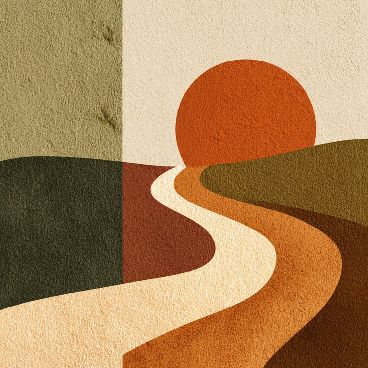 Art mural sur toile Path to Horizon, H 20 po x l 20 po