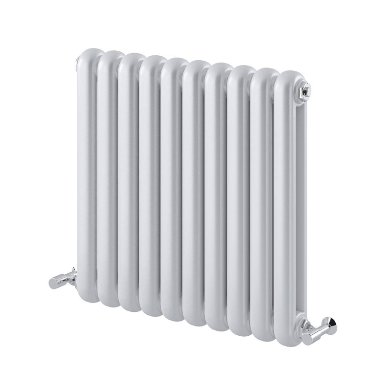 Horizontal Oval Panel Radiators, White, 60 cm H x 62.2 cm W x 10 cm D