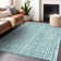 Premium Machine Washable Prisco Teal Rug