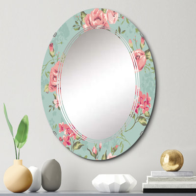 Miroir de salle de bain ovale mural