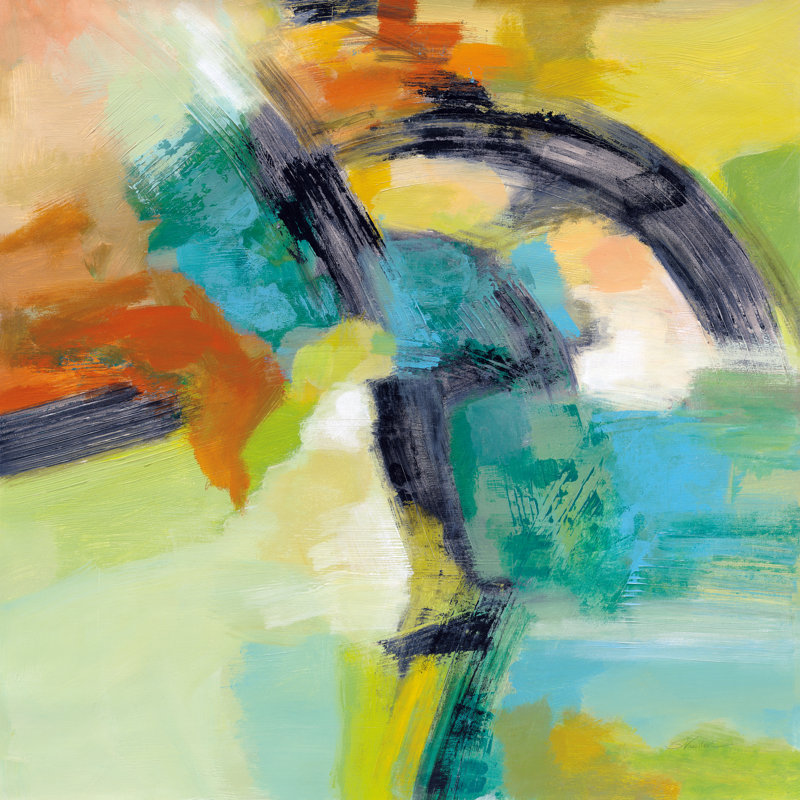 Rainbow On The Asphalt by Silvia Vassileva - Wrapped Canvas Painting, 30cm H x 30cm W