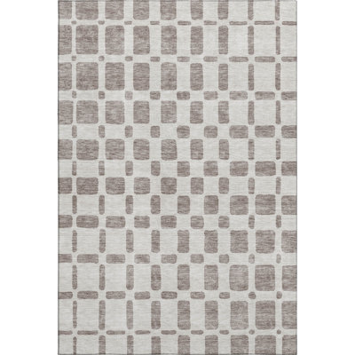 Premium Machine Washable Prisco Taupe Rug