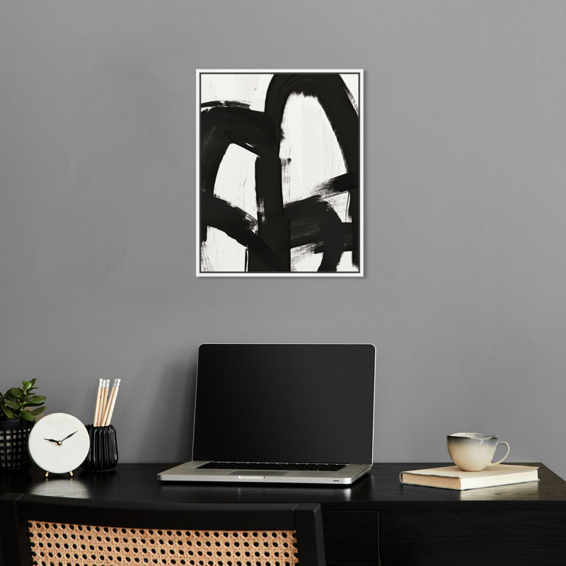 Illustration d'un homme aux cheveux noirs raides par Masori, H 21 po x l 17 po, Cadre blanc