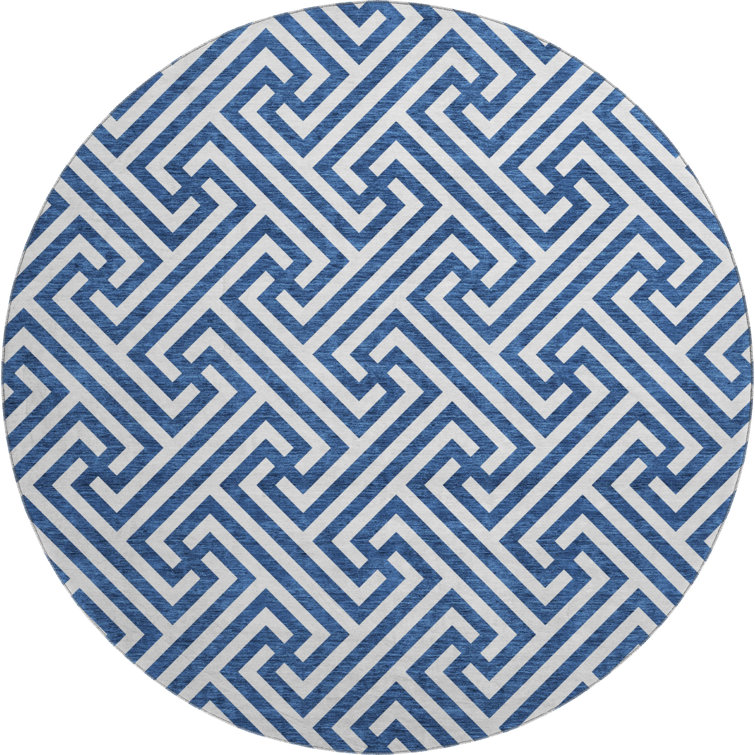 Premium Machine Washable Tweedy Blue Rug