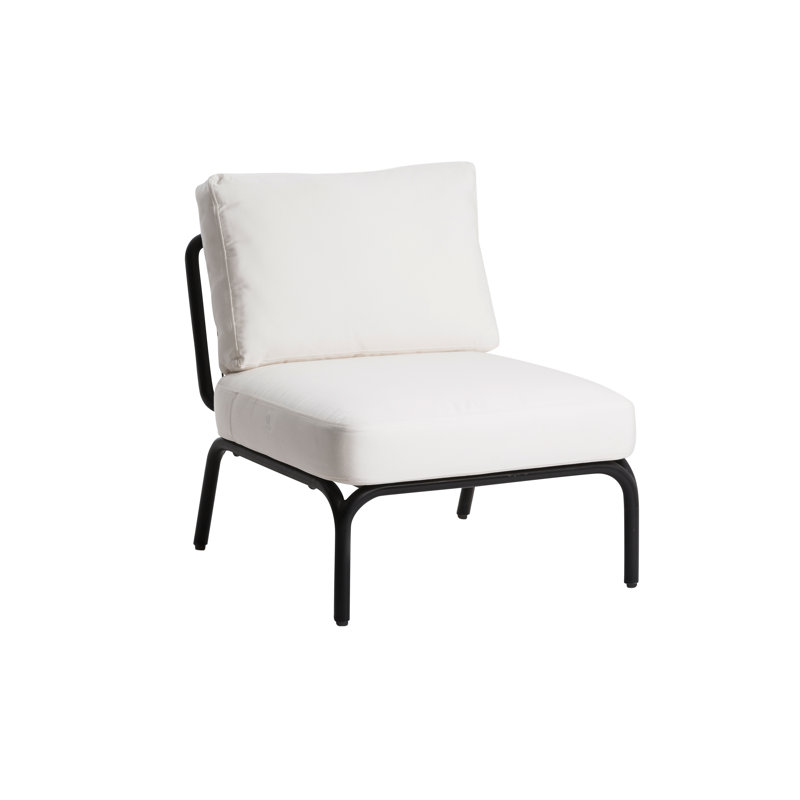 Chaise de patio avec coussins Yland, Anthracite / taupe