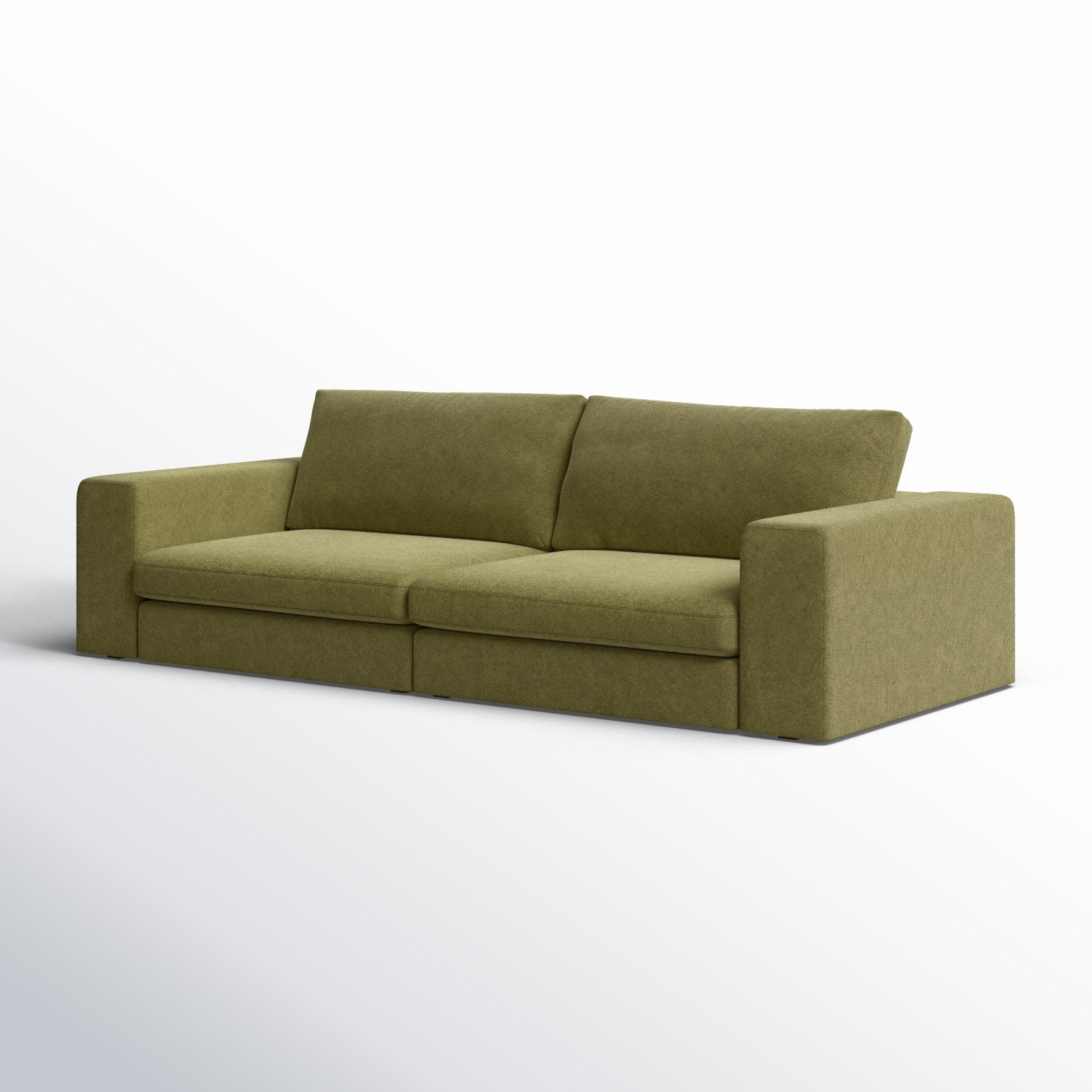 Ojai 100" Modular Sofa, Olive Green