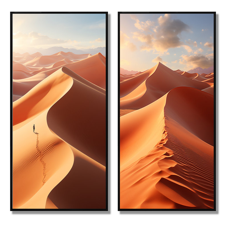 Égypte, «Mystical Sands», Égypte - 2 pièces, Cadre noir, H 20 po x l 24 po